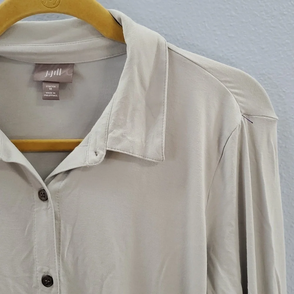 J.Jill Light Grey Loungewear Pajama Top